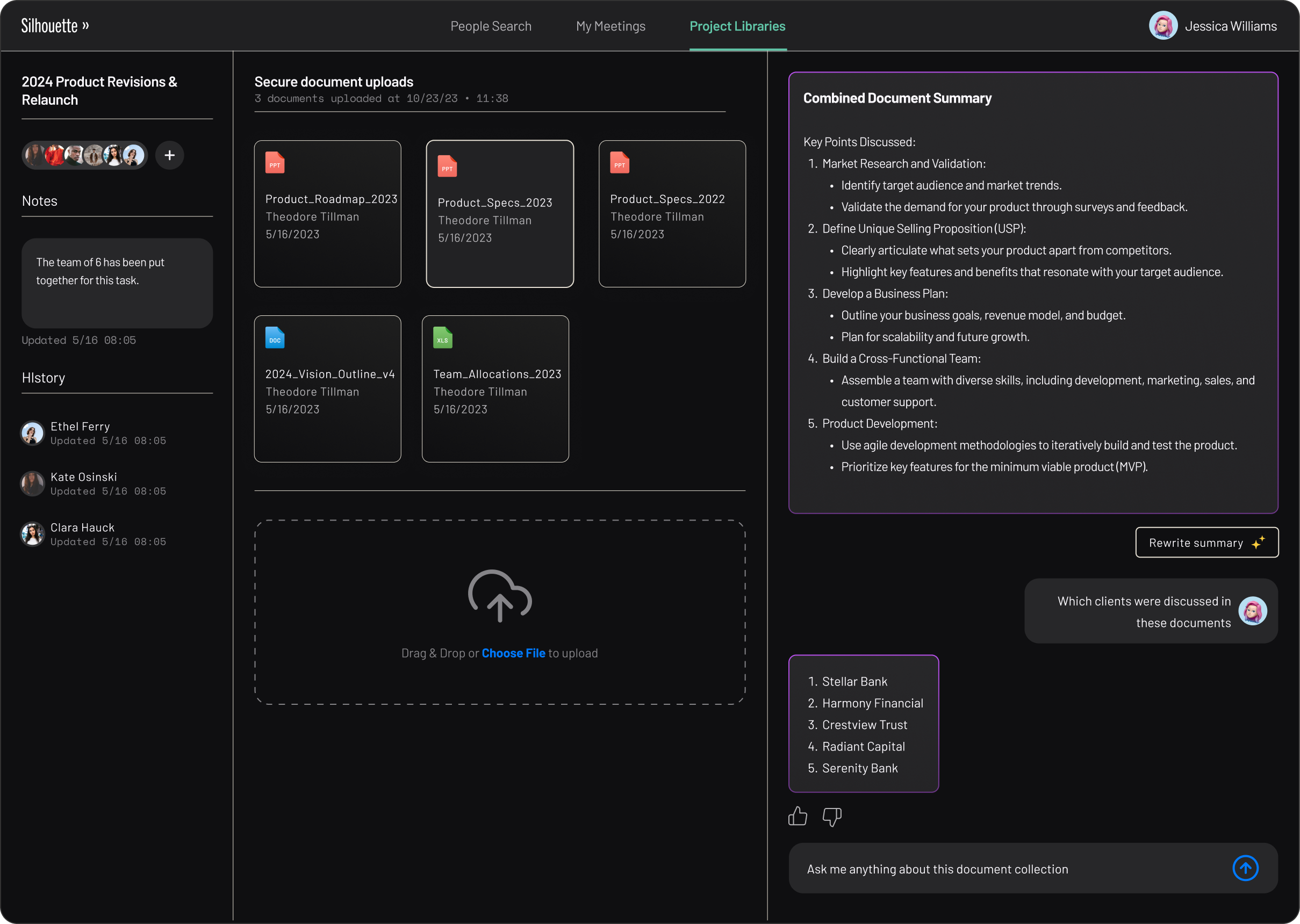 Screenshot of application security features.